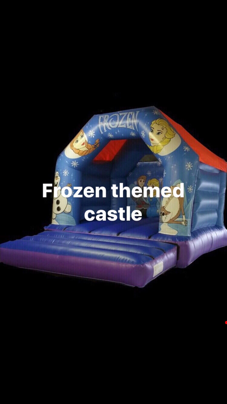 Frozen themed bouncy castle
